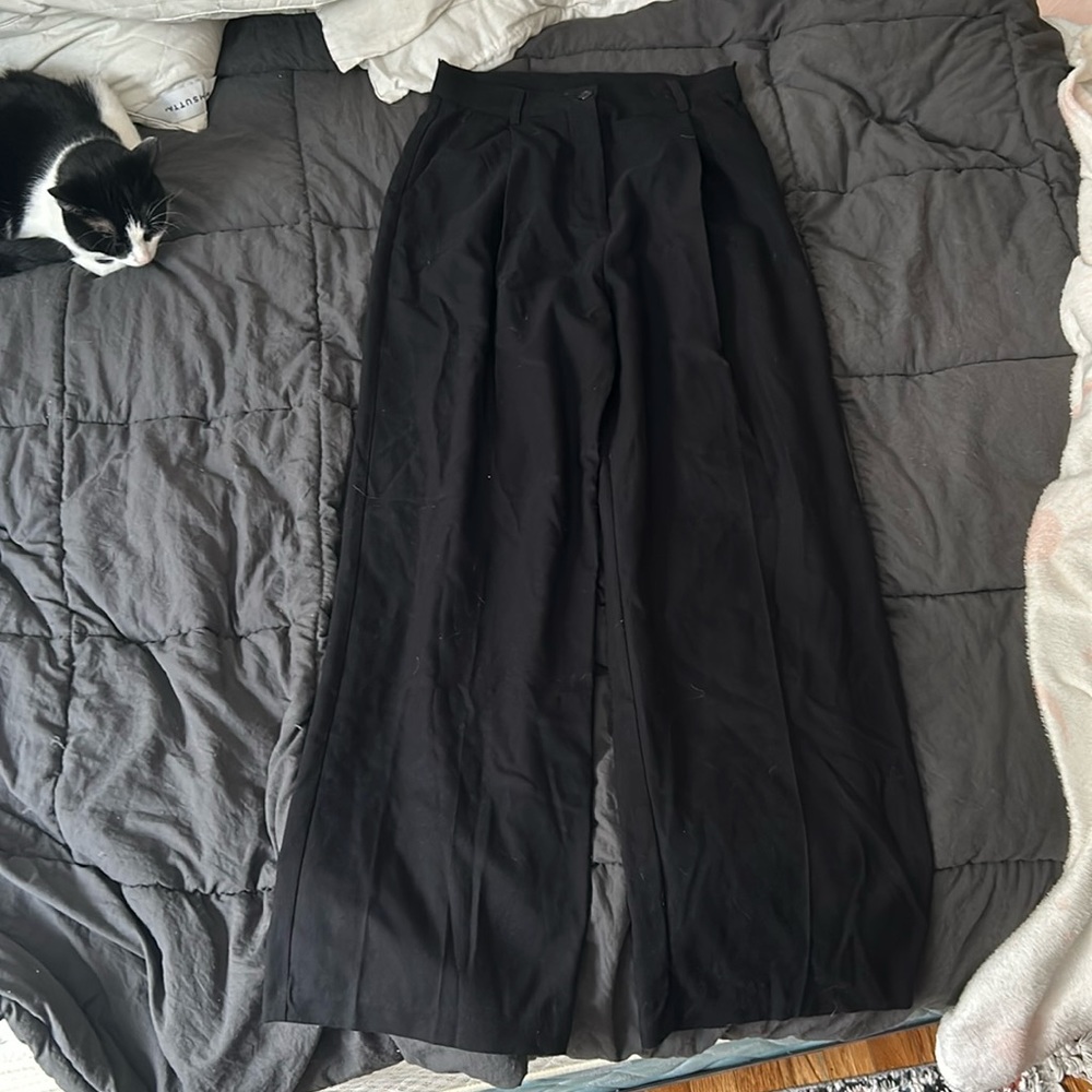 Garage Black Wide-leg Trousers